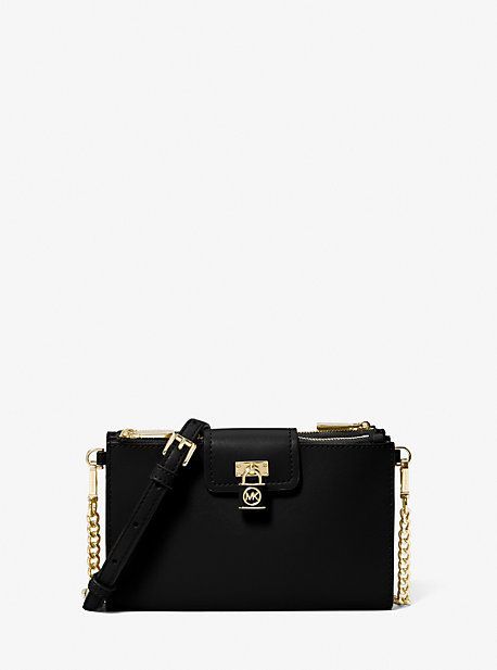 MK Ruby Small Saffiano Leather Crossbody Bag - Black - Michael Kors