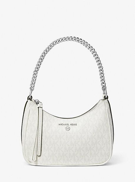 MK Jet Set Charm Small Logo Pochette - Grey - Michael Kors