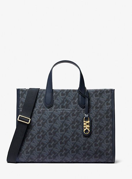 MK Gigi Large Empire Signature Logo Large Tote Bag - Blue - Michael Kors