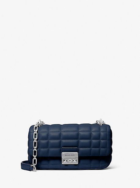 MK Tribeca Small Quilted Leather Shoulder Bag - Blue - Michael Kors