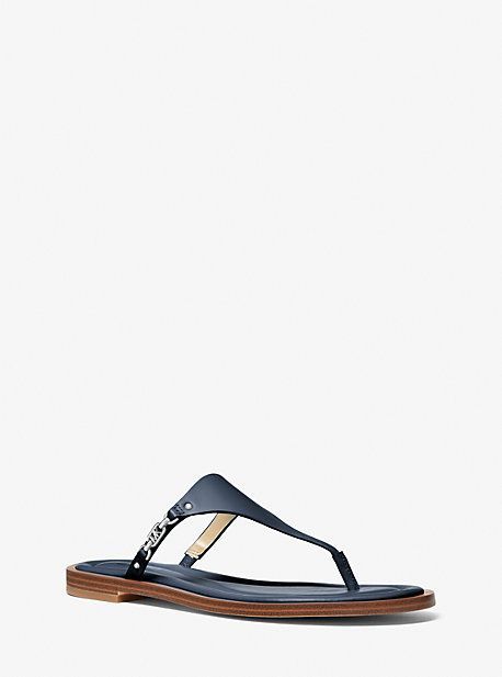 MK Daniella Leather Sandal - Blue - Michael Kors