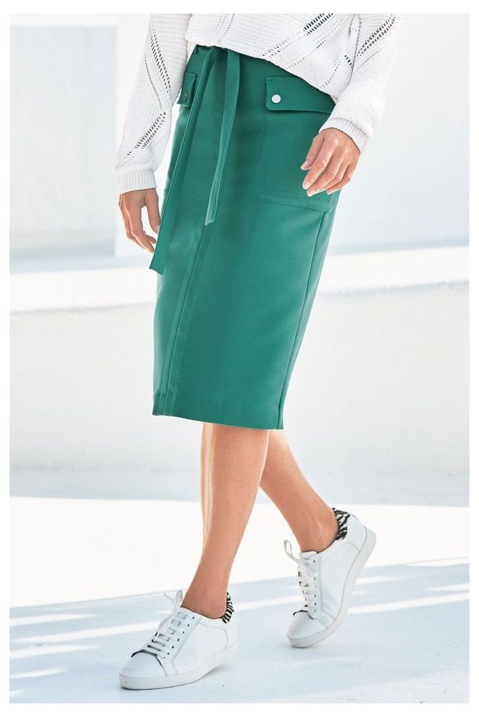 Womens Next Green Pencil Skirt -  Green