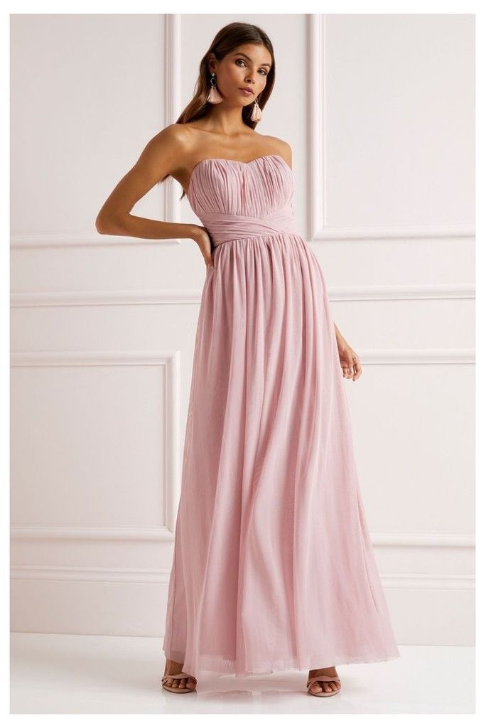 Lipsy Bella Bandeau Maxi Dress - 16 - Pink