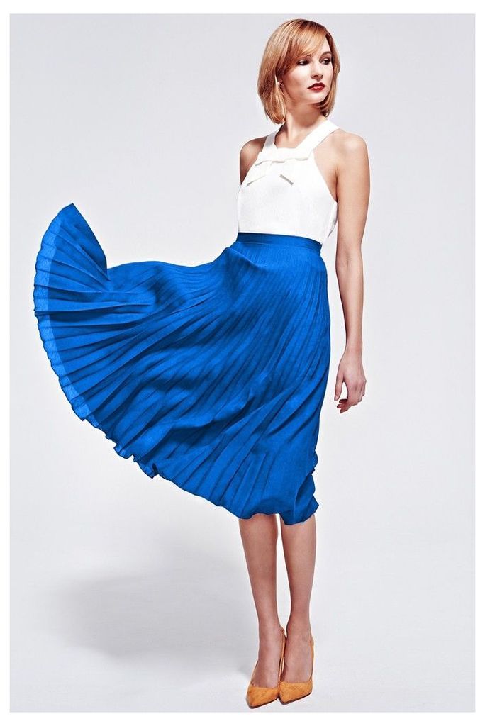 Womens HotSquash Cobalt Sunray Pleat Skirt -  Blue