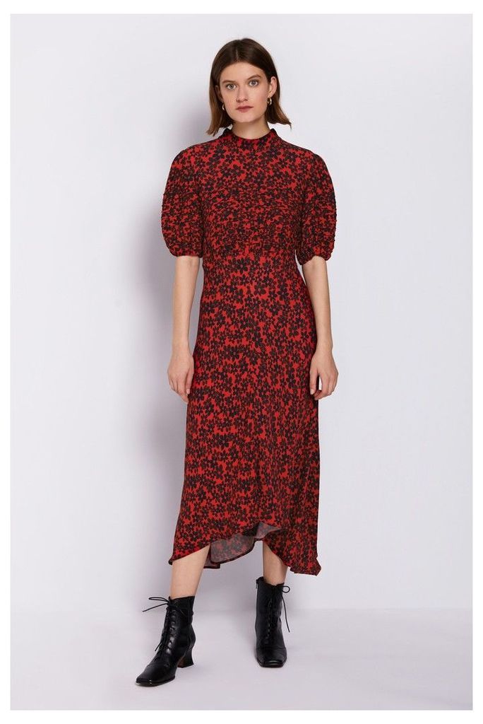 Womens Ghost London Red Printed Jenna Dress -  Red