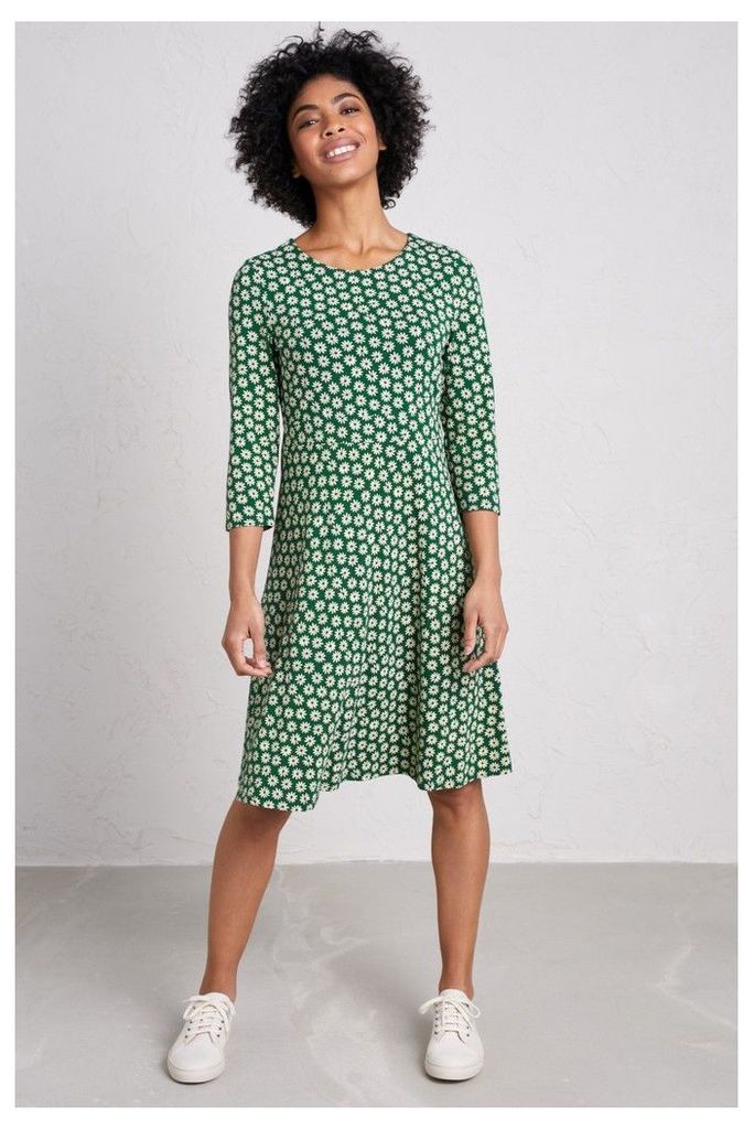 Womens Seasalt Green Longor Dress Porthmeor Daisy Sycamore -  Green