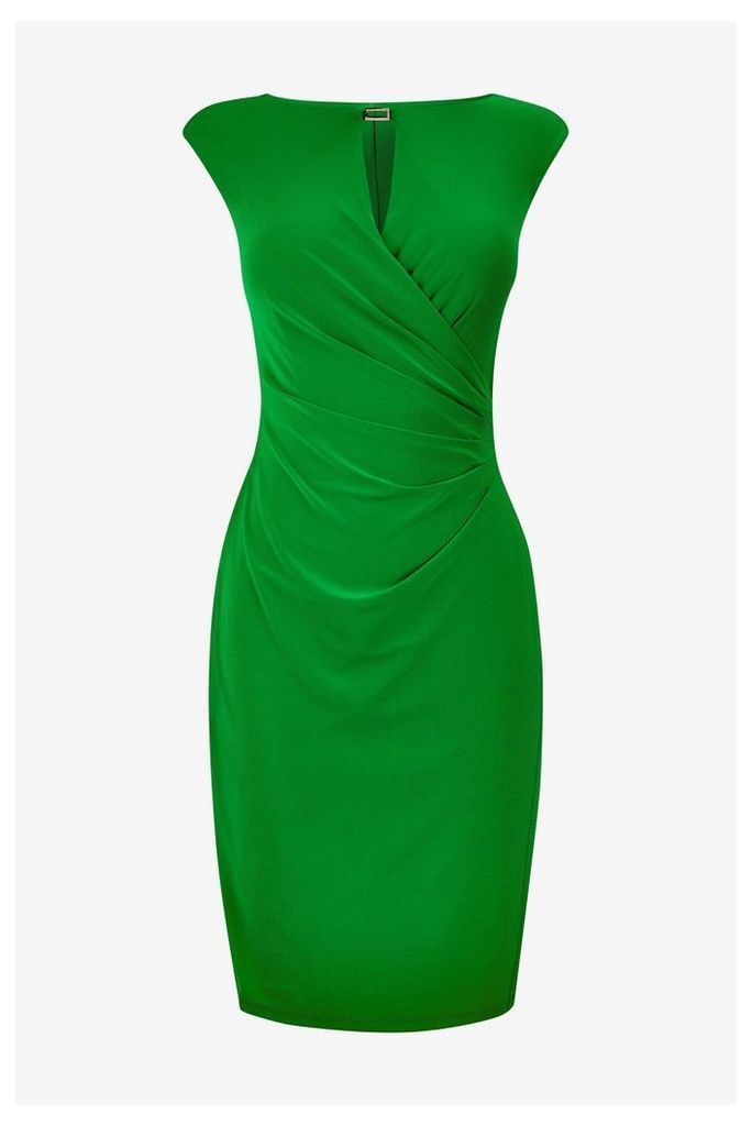 Womens Lauren Ralph Lauren Green Elkana Wrap Dress -  Green