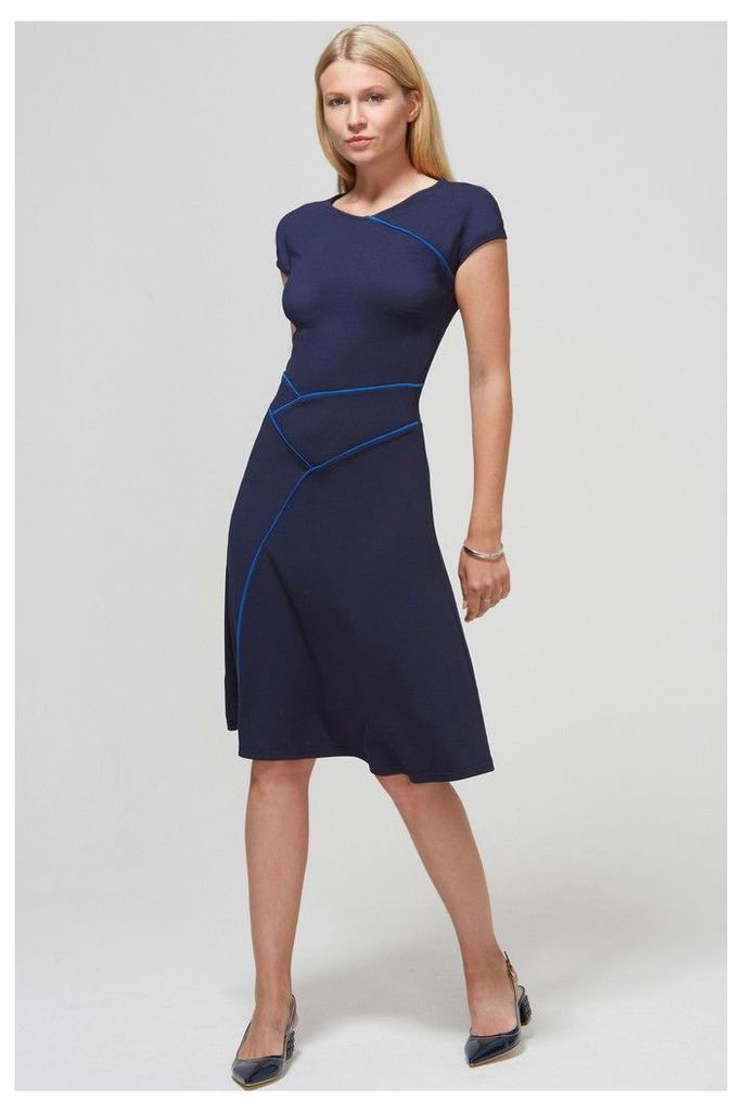 Womens HotSquash Navy Circular Seam Dress -  Blue