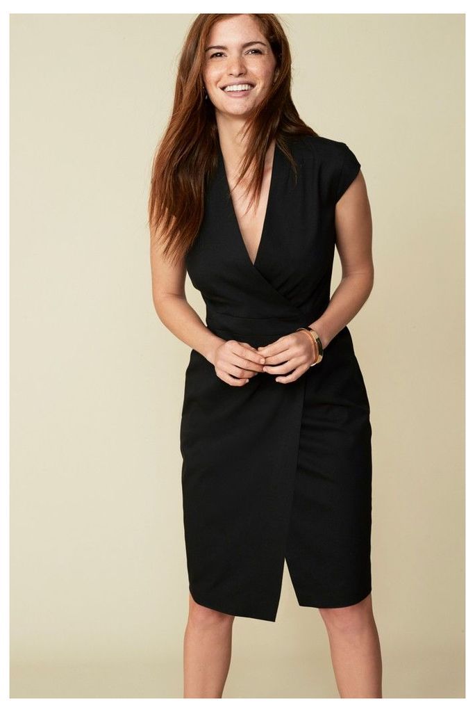 Womens Next Black Tailored Fit Suit: Wrap Detail Dress -  Black
