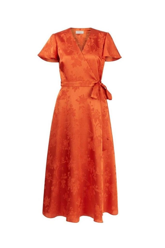 Womens Hobbs Orange Eleanor Dress -  Orange