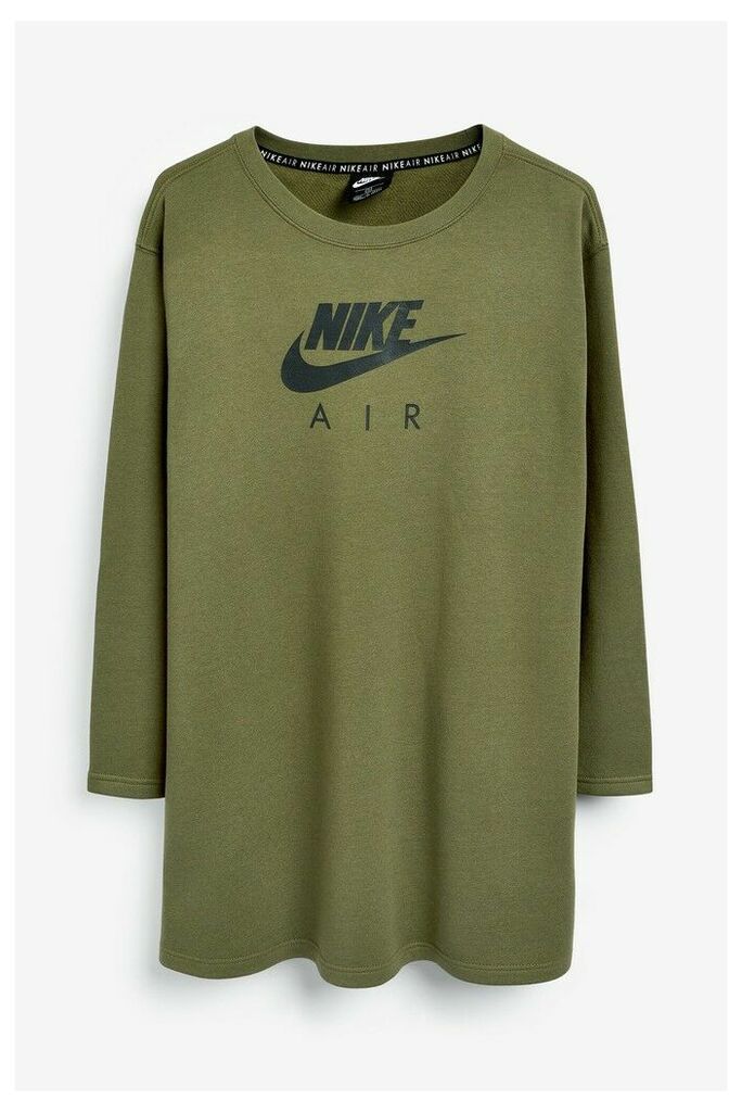 Womens Nike Curve Air Crew Dress -  Green