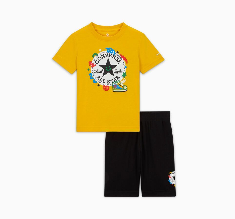 Squiggle Patch T-Shirt & Shorts Set