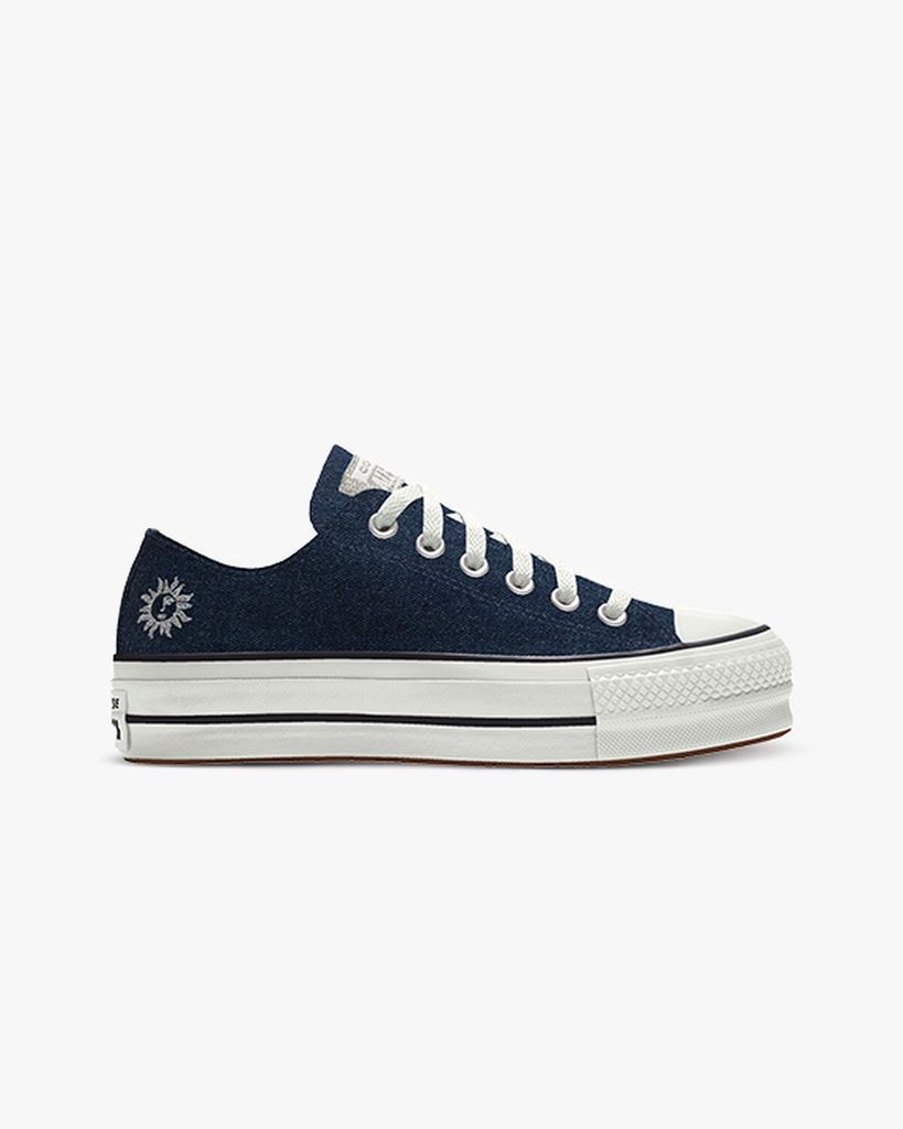 Custom Chuck Taylor All Star Lift Platform Embroidery By You - Blue - 10