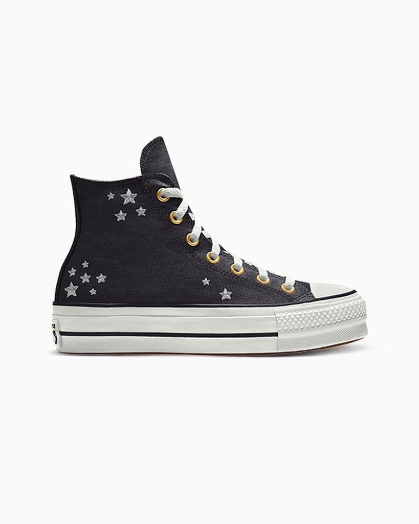 Custom Chuck Taylor All Star Lift Platform Embroidery By You - Black - 10