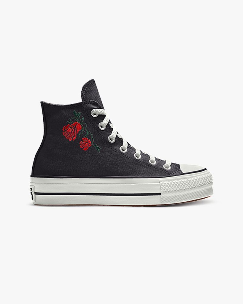 Custom Chuck Taylor All Star Lift Platform Embroidery By You - Black - 10