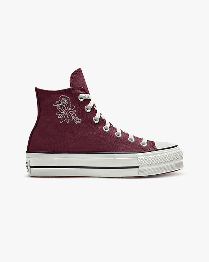 Custom Chuck Taylor All Star Lift Platform Embroidery By You - Red - 10