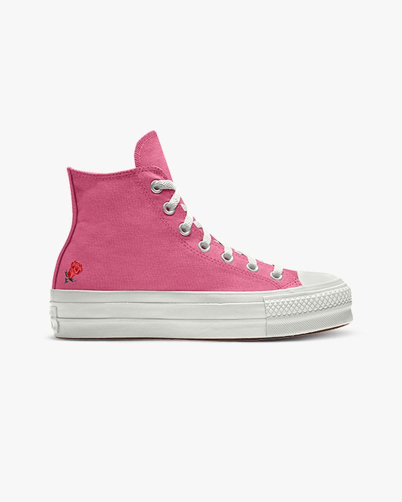 Custom Chuck Taylor All Star Lift Platform Embroidery By You - Pink - 10