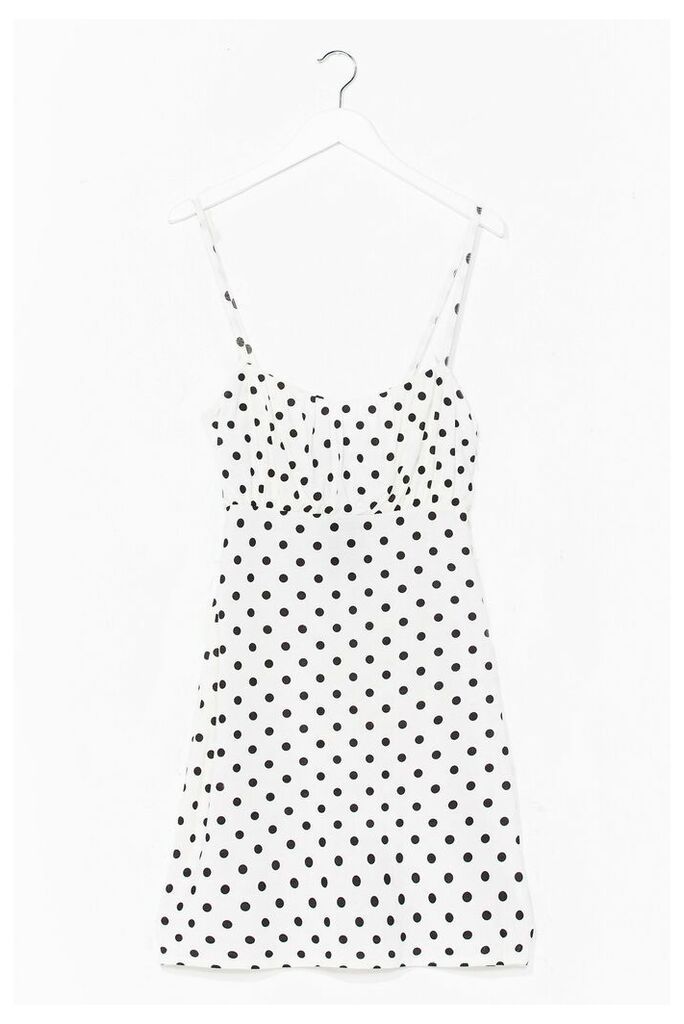 Womens Spot of Tea Ruched Bust Mini Dress - White - 8, White