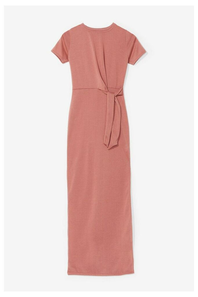 Womens Pull Me Closer Belted Midi Dress - Pink - 6, Pink