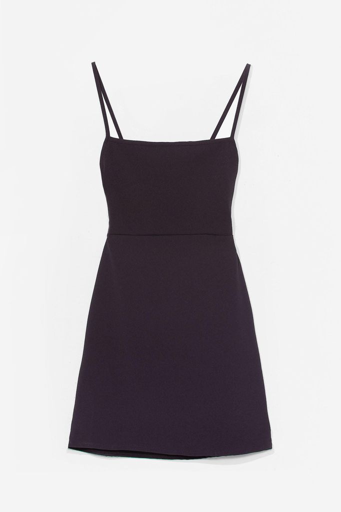 Womens Cami for Love Square Neck Mini Dress - Black - 8, Black