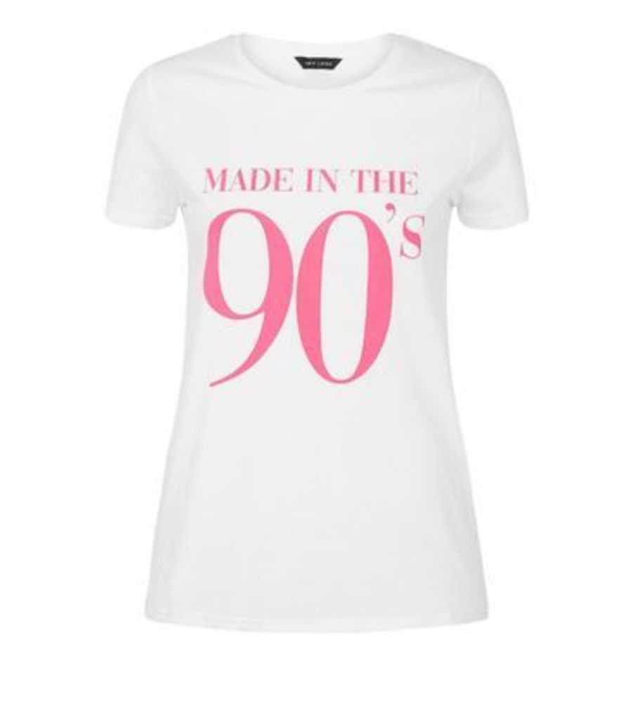 White Made In The 90's Slogan T-Shirt New Look
