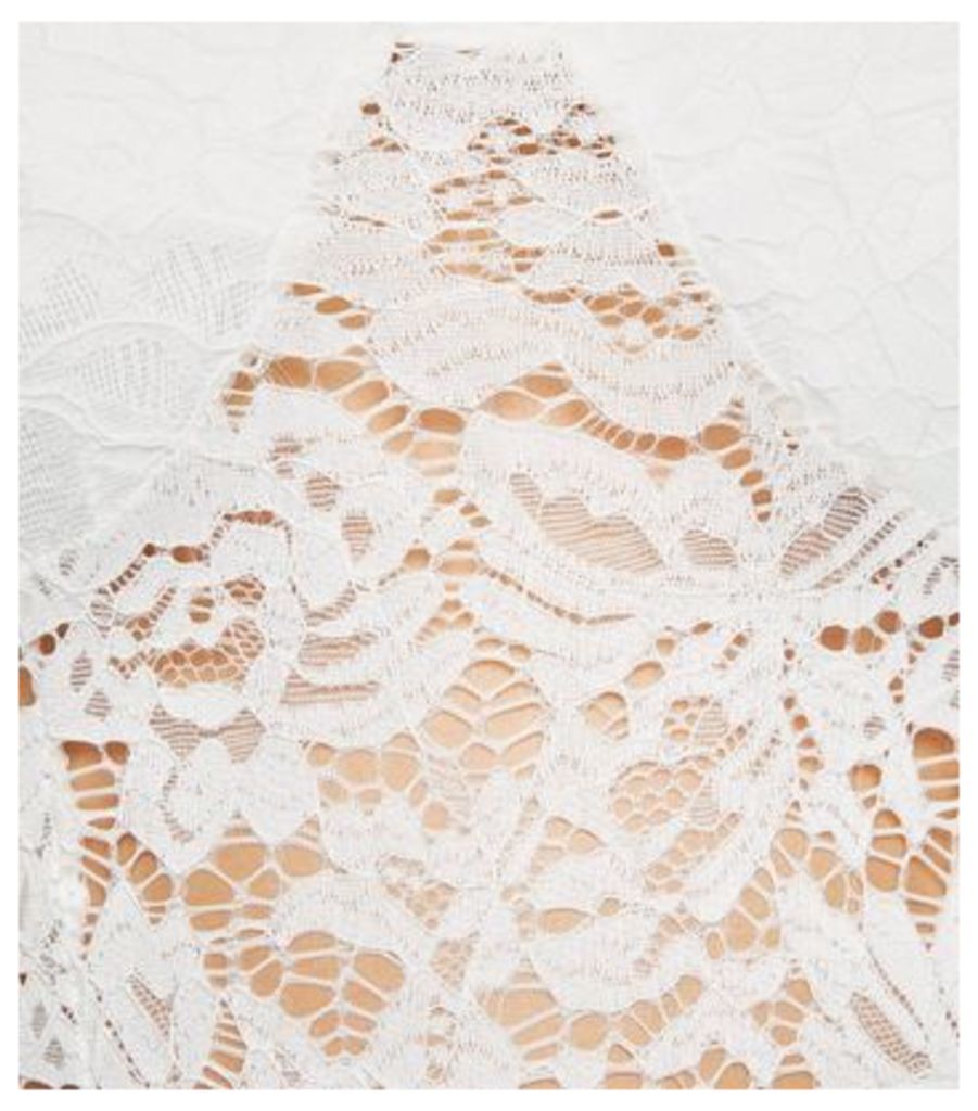 White Lace Bustier Maxi Dress New Look