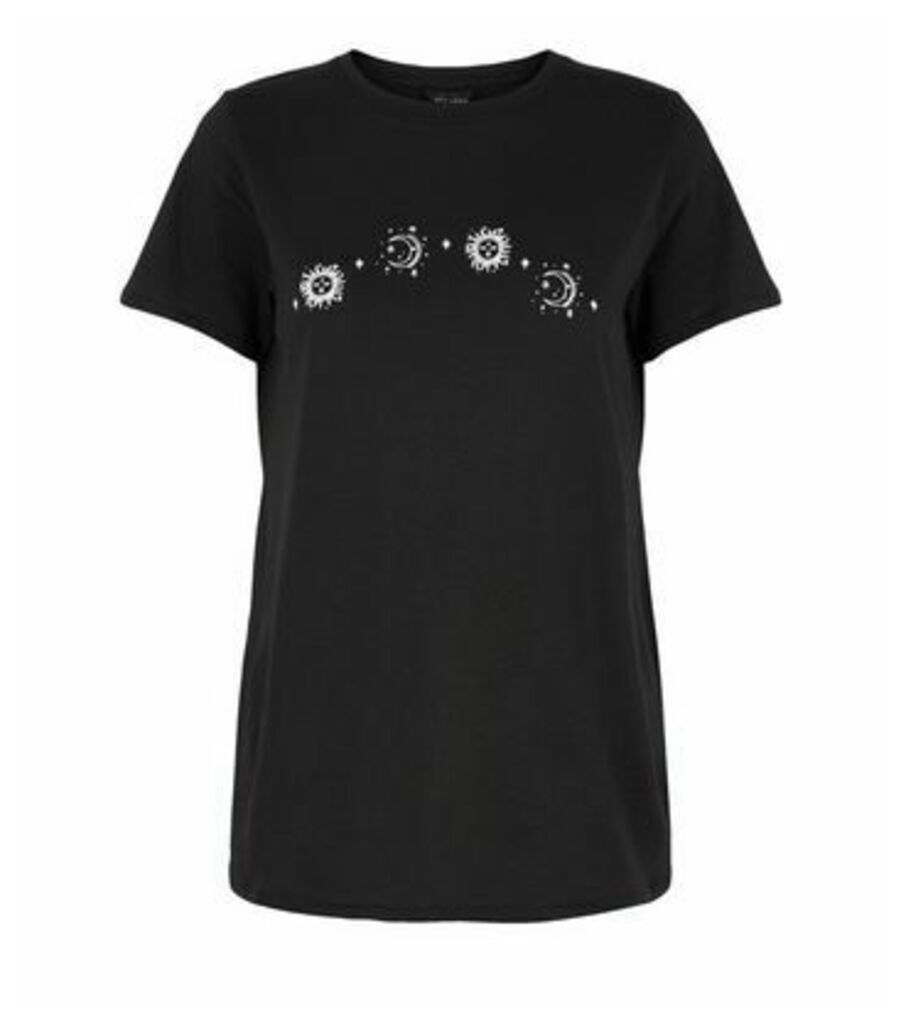 Black Mystic Print T-Shirt New Look