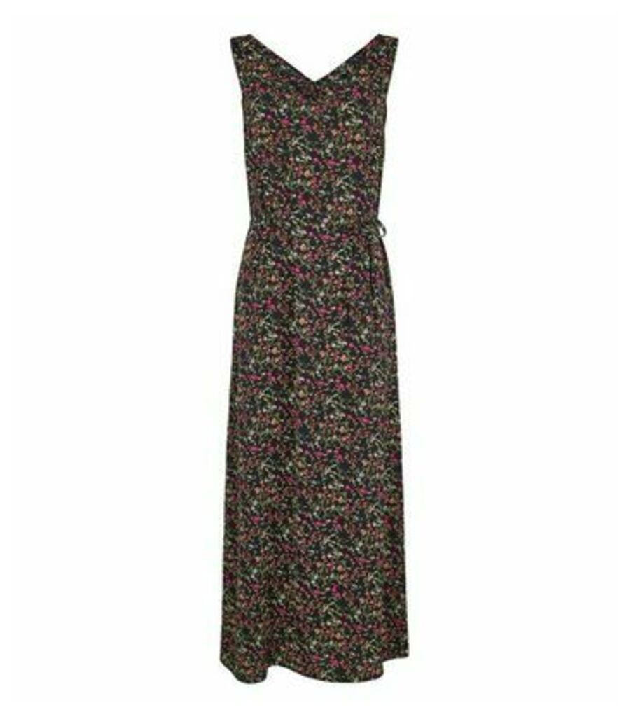 Black Floral Maxi Dress New Look