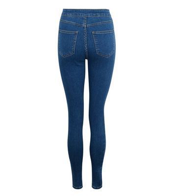 Blue High Waist Hallie Super Skinny Jeans New Look
