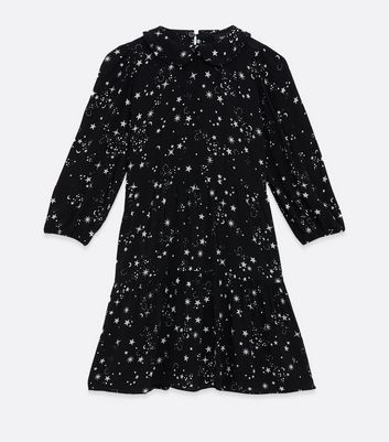 Black Mystic Star Print Smock Dress New Look