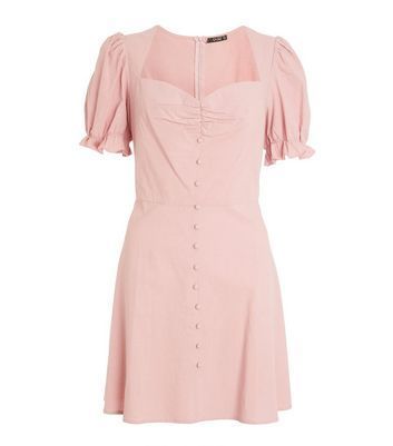 Pale Pink Sweetheart Skater Dress New Look