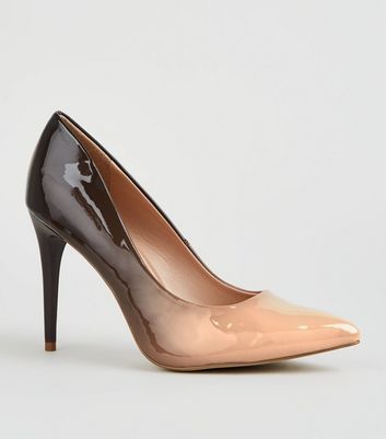 Nude and Black Ombré Pointed Courts New Look