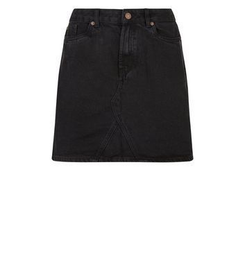 Black Denim Mini Skirt New Look