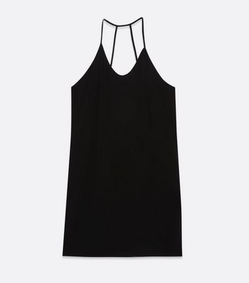 Black Strappy Mini Dress New Look