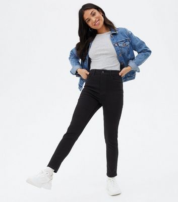 Petite Black Dark Wash Lift & Shape Jenna Skinny Jeans New Look