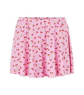 Pink Cherry High Waist Mini Skirt New Look
