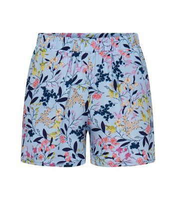 Blue Floral Shorts New Look
