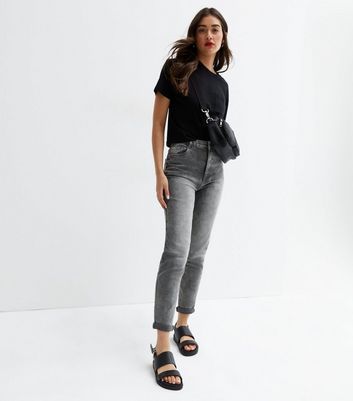Grey Mom Jeans New Look