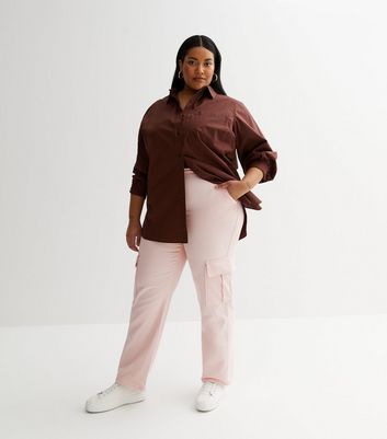 Pink Slim Fit Cargo Trousers New Look