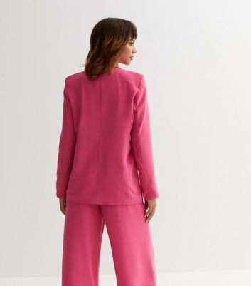 Mid Pink Revere Collar Blazer New Look