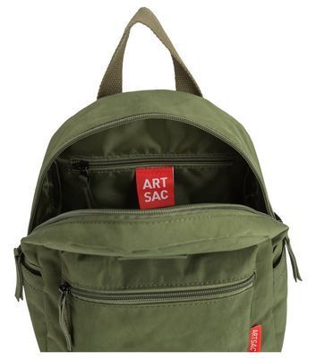 Khaki Pocket Front Backpack New Look