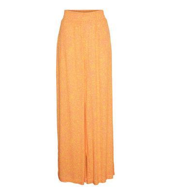Orange Abstract Wide Leg Trousers New Look
