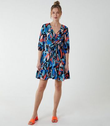 Multicolour Abstract Mini Dress New Look