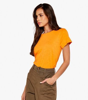 Bright Orange Oversized T-Shirt New Look
