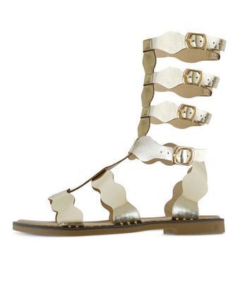 Gold Gladiator Sandals New Look