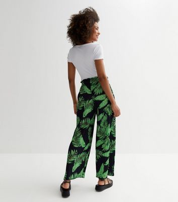 Black Tropical Wide Leg Trousers New Look
