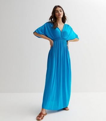 Turquoise Batwing Maxi Dress New Look