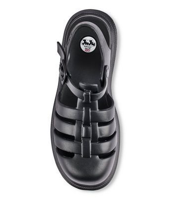 Black Chunky Jelly Sandals New Look