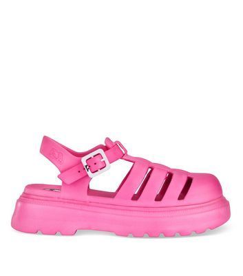 Pink Chunky Jelly Sandals New Look