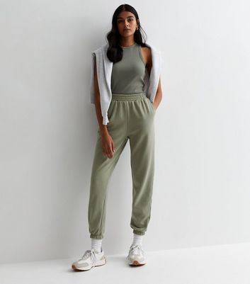 Olive Cuffed Joggers New Look